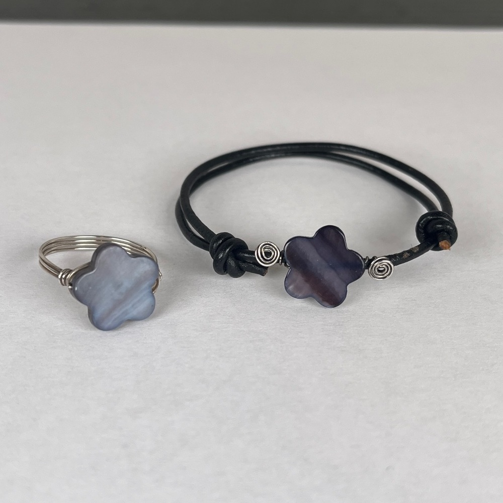 Black Pearl Bracelet Set